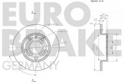 EUROBRAKE 5815204778 -  Тормозной диск