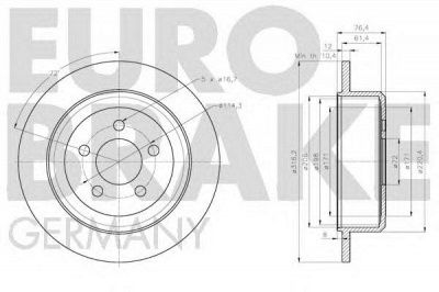 EUROBRAKE 5815209322 -  Тормозной диск