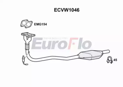 EUROFLO ecvw1046 -  Катализатор
