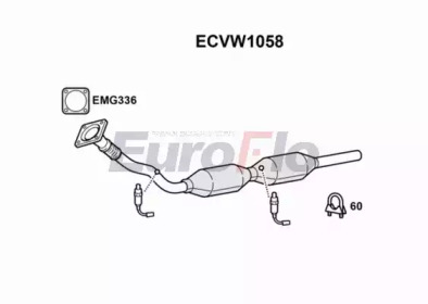 EUROFLO ecvw1058 -  Катализатор