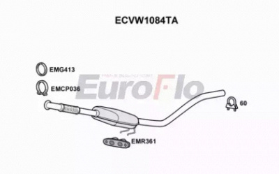 EUROFLO ecvw1084ta -  Катализатор