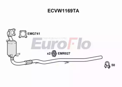 EUROFLO ecvw1169ta -  Катализатор