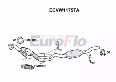 EUROFLO ecvw1175ta -  Катализатор