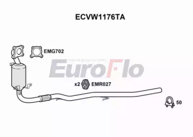 EUROFLO ecvw1176ta -  Катализатор