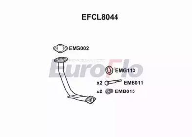 EUROFLO efcl8044 -  Труба выхлопного газа