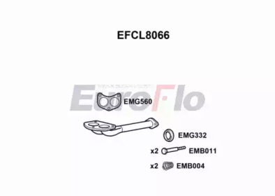EUROFLO efcl8066 - Труба выхлопного газа