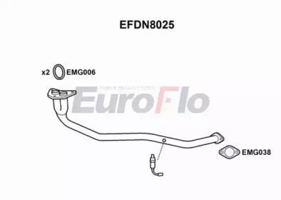 EUROFLO efdn8025 -  Труба выхлопного газа