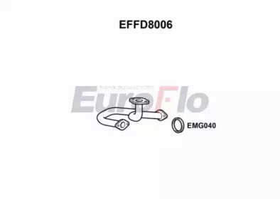EUROFLO effd8006 -  Труба выхлопного газа