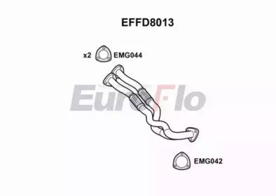EUROFLO effd8013 -  Труба выхлопного газа