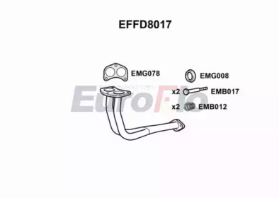 EUROFLO effd8017 - Труба выхлопного газа