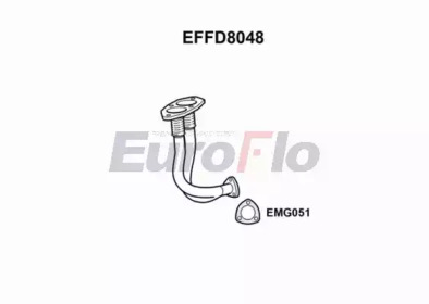 EUROFLO effd8048 - Труба выхлопного газа