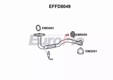 EUROFLO effd8049 - Труба выхлопного газа