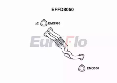 EUROFLO effd8050 -  Труба выхлопного газа