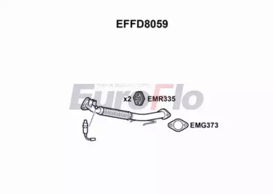 EUROFLO effd8059 -  Труба выхлопного газа