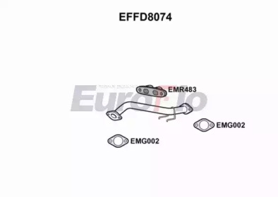 EUROFLO effd8074 - Труба выхлопного газа