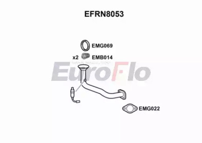 EUROFLO efrn8053 - Труба выхлопного газа