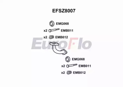 EUROFLO efsz8007 - Труба выхлопного газа