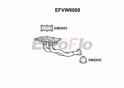 EUROFLO efvw8008 - Труба выхлопного газа