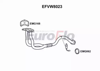 EUROFLO efvw8023 - Труба выхлопного газа