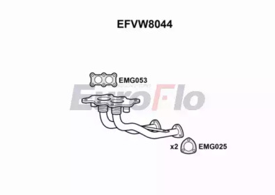 EUROFLO efvw8044 -  Труба выхлопного газа