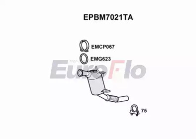 EUROFLO epbm7021ta -  Сажевый / частичный фильтр, система выхлопа ОГ