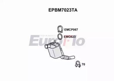 EUROFLO epbm7023ta -  Сажевый / частичный фильтр, система выхлопа ОГ