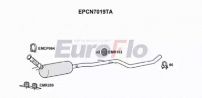 EUROFLO epcn7019ta -  Сажевый / частичный фильтр, система выхлопа ОГ