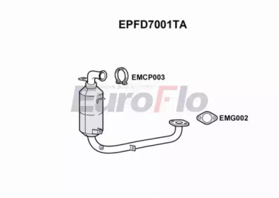 EUROFLO epfd7001ta -  Сажевый / частичный фильтр, система выхлопа ОГ