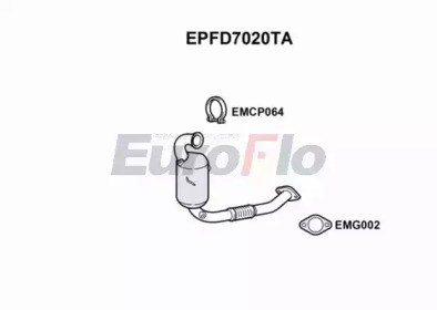 EUROFLO epfd7020ta -  Сажевый / частичный фильтр, система выхлопа ОГ