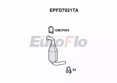 EUROFLO epfd7021ta -  Сажевый / частичный фильтр, система выхлопа ОГ