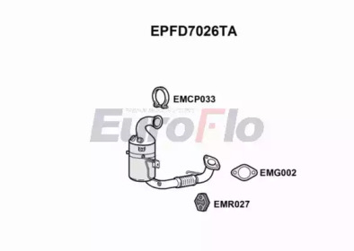 EUROFLO epfd7026ta -  Сажевый / частичный фильтр, система выхлопа ОГ