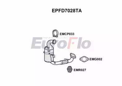 EUROFLO epfd7028ta -  Сажевый / частичный фильтр, система выхлопа ОГ