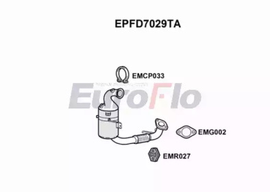 EUROFLO epfd7029ta -  Сажевый / частичный фильтр, система выхлопа ОГ
