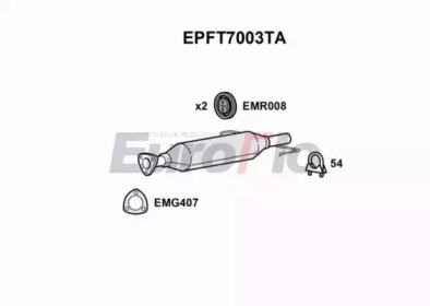 EUROFLO epft7003ta -  Сажевый / частичный фильтр, система выхлопа ОГ