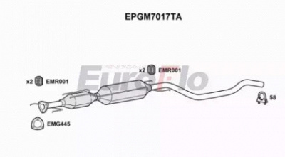 EUROFLO epgm7017ta -  Сажевый / частичный фильтр, система выхлопа ОГ