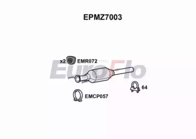 EUROFLO epmz7003 -  Сажевый / частичный фильтр, система выхлопа ОГ