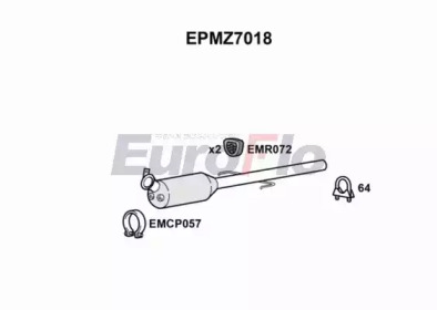 EUROFLO epmz7018 -  Сажевый / частичный фильтр, система выхлопа ОГ