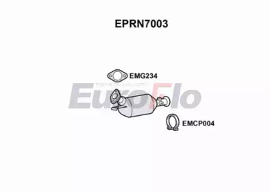 EUROFLO eprn7003 -  Сажевый / частичный фильтр, система выхлопа ОГ