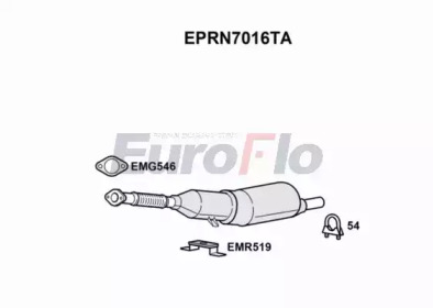 EUROFLO eprn7016ta -  Сажевый / частичный фильтр, система выхлопа ОГ