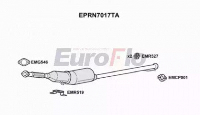 EUROFLO eprn7017ta -  Сажевый / частичный фильтр, система выхлопа ОГ