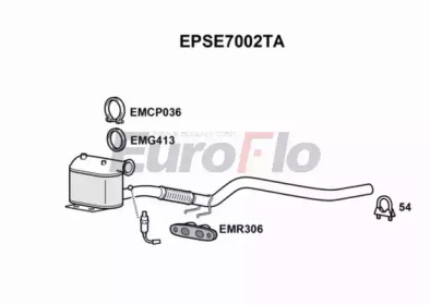 EUROFLO epse7002ta -  Сажевый / частичный фильтр, система выхлопа ОГ