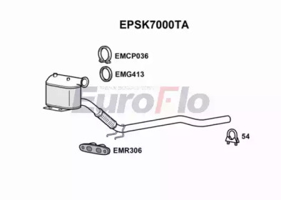 EUROFLO epsk7000ta -  Сажевый / частичный фильтр, система выхлопа ОГ
