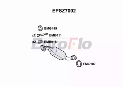 EUROFLO epsz7002 -  Сажевый / частичный фильтр, система выхлопа ОГ