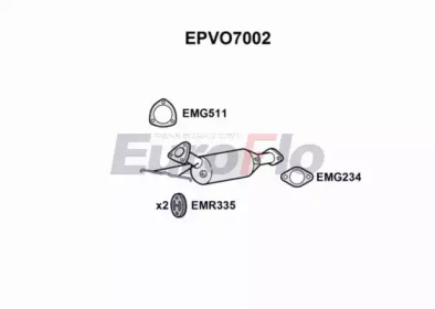 EUROFLO epvo7002 -  Сажевый / частичный фильтр, система выхлопа ОГ