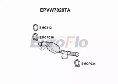 EUROFLO epvw7020ta -  Сажевый / частичный фильтр, система выхлопа ОГ