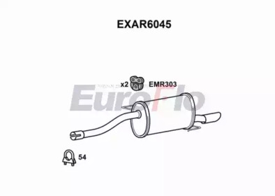 EUROFLO exar6045 -  Глушитель выхлопных газов конечный