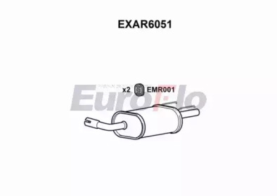 EUROFLO exar6051 -  Глушитель выхлопных газов конечный