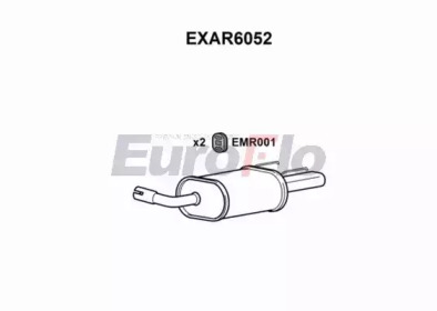 EUROFLO exar6052 -  Глушитель выхлопных газов конечный
