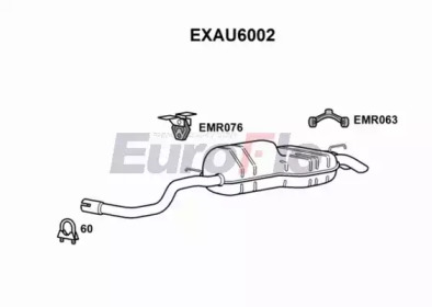 EUROFLO exau6002 -  Глушитель выхлопных газов конечный