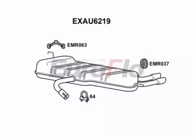 EUROFLO exau6219 -  Глушитель выхлопных газов конечный